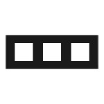 Рамка 3 постова, чорна, Unica New - Schneider Electric [NU600672]
