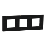 Рамка 3 постова, чорна, Unica New - Schneider Electric [NU600674]