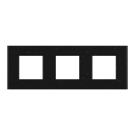 Рамка 3 постова, чорна, Unica New - Schneider Electric [NU600674]