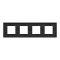Рамка, 4 х 2 модулі, чорна, Unica New, Schneider Electric [NU600872]