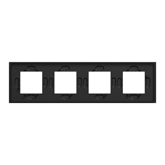 Рамка, 4 х 2 модулі, чорна, Unica New, Schneider Electric [NU600872]