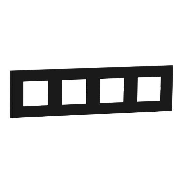 Рамка, 4 х 2 модулі, чорна, Unica New, Schneider Electric [NU600872]