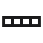 Рамка 4 постова, чорна, Unica New - Schneider Electric [NU600872]