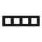 Рамка, 4 х 2 модулі, чорна, Unica New, Schneider Electric [NU600872]