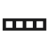Рамка 4 постова, чорна, Unica New - Schneider Electric [NU600872]