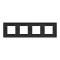 Рамка, 4 х 2 модулі, чорна, Unica New, Schneider Electric [NU600874]