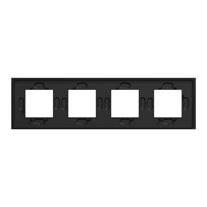 Рамка, 4 х 2 модулі, чорна, Unica New, Schneider Electric [NU600874]