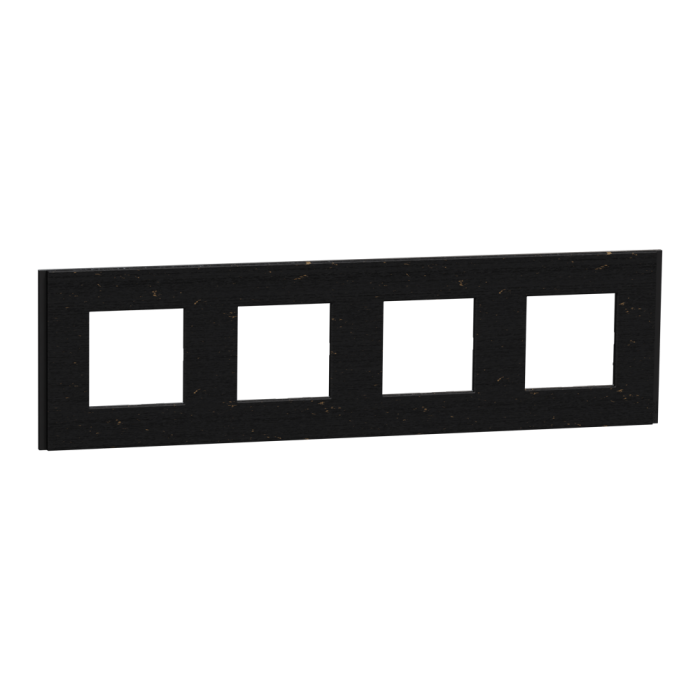 Рамка, 4 х 2 модулі, чорна, Unica New, Schneider Electric [NU600874]
