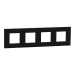 Рамка 4 постова, чорна, Unica New - Schneider Electric [NU600874]