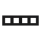Рамка, 4 х 2 модулі, чорна, Unica New, Schneider Electric [NU600874]