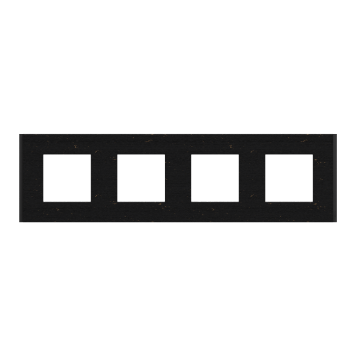 Рамка, 4 х 2 модулі, чорна, Unica New, Schneider Electric [NU600874]