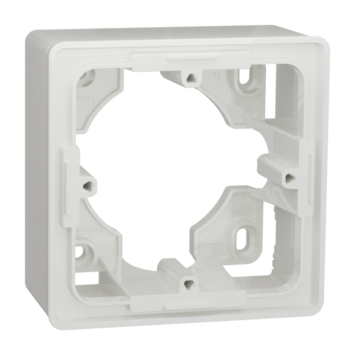 Монтажна коробка, 1 x 2 модулі, біла, Unica New, Schneider Electric [NU800218]