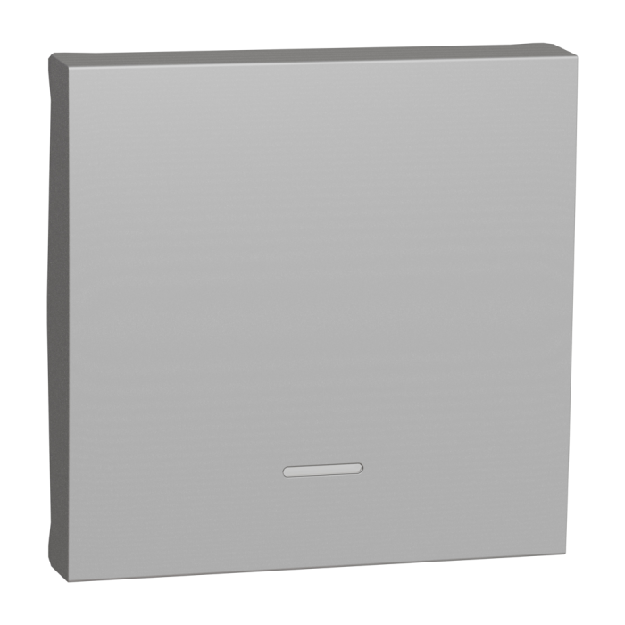Клавіша, Unica New, Накладка Unica New 2 модулі, алюмінієвий, Schneider Electric, [NU920030N]