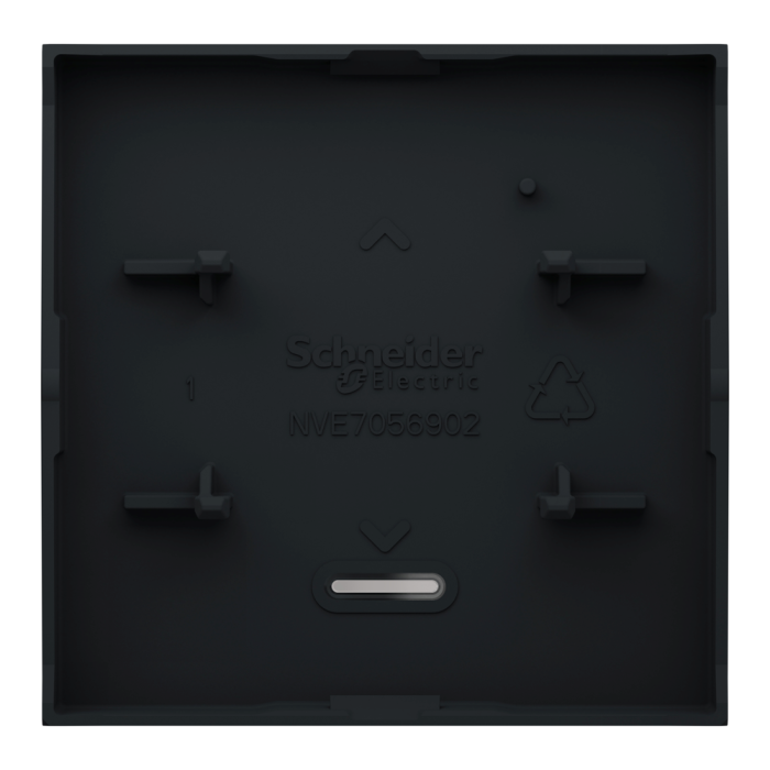 Клавіша, Unica New, Накладка Unica New 2 модулі, чорний (ral 7021), Schneider Electric, [NU920054N]