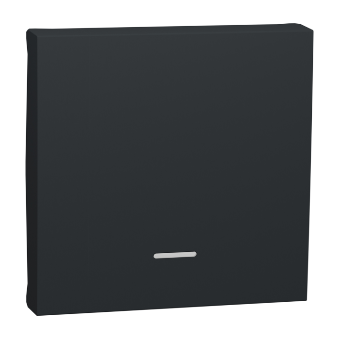 Клавіша, Unica New, Накладка Unica New 2 модулі, чорний (ral 7021), Schneider Electric, [NU920054N]