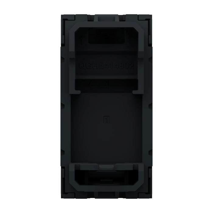 Лицьова накладка, 1 модуль, чорна, Unica New, Schneider Electric [NU941054]