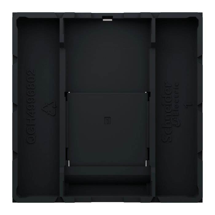 Лицьова накладка, 2 модулі, чорна, Unica New, Schneider Electric [NU941154]