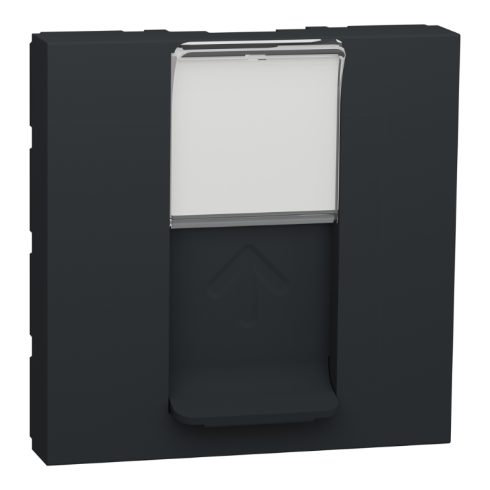 Лицьова накладка, 2 модулі, чорна, Unica New, Schneider Electric [NU941154]