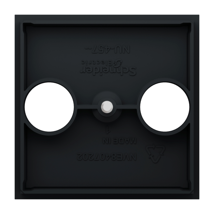 Накладка, 2 модулі, чорна, Unica New, Schneider Electric [NU944054]
