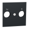 Накладка, 2 модулі, чорна, Unica New, Schneider Electric [NU944054]