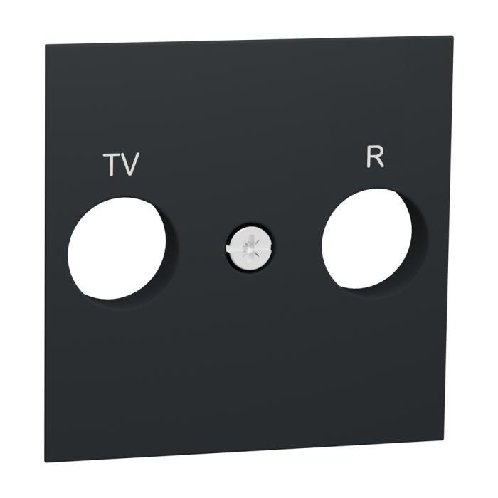 Накладка, 2 модулі, чорна, Unica New, Schneider Electric [NU944054]