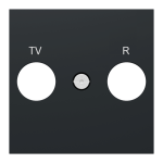 Накладка, чорна, 2 модулі, Unica New - Schneider Electric [NU944054]