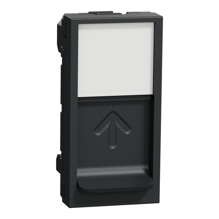 Лицьова накладка, 1 модуль, чорна, Unica New, Schneider Electric [NU946054]