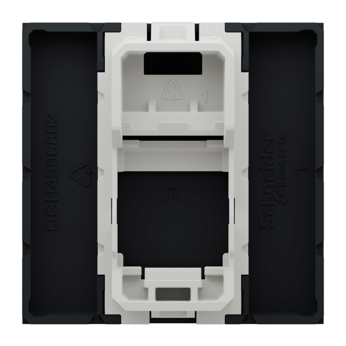 Лицьова накладка, 2 модулі, чорна, Unica New, Schneider Electric [NU946154]