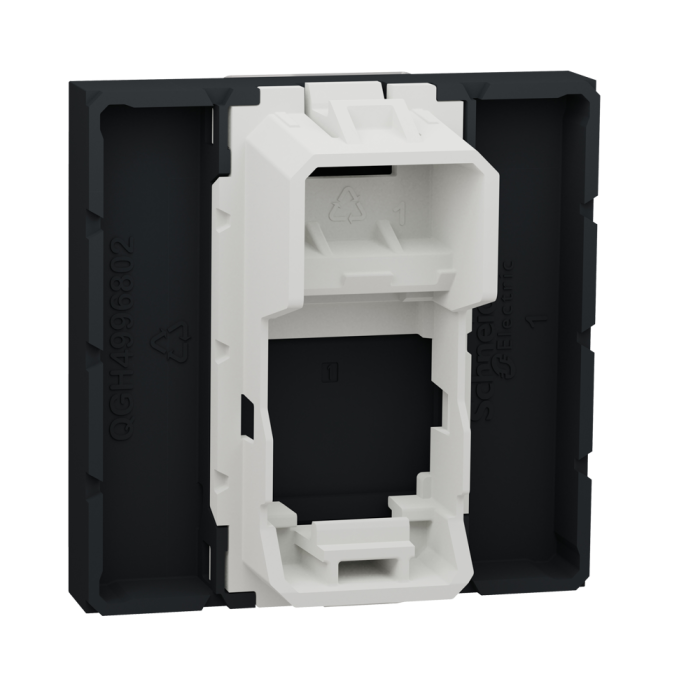 Лицьова накладка, 2 модулі, чорна, Unica New, Schneider Electric [NU946154]