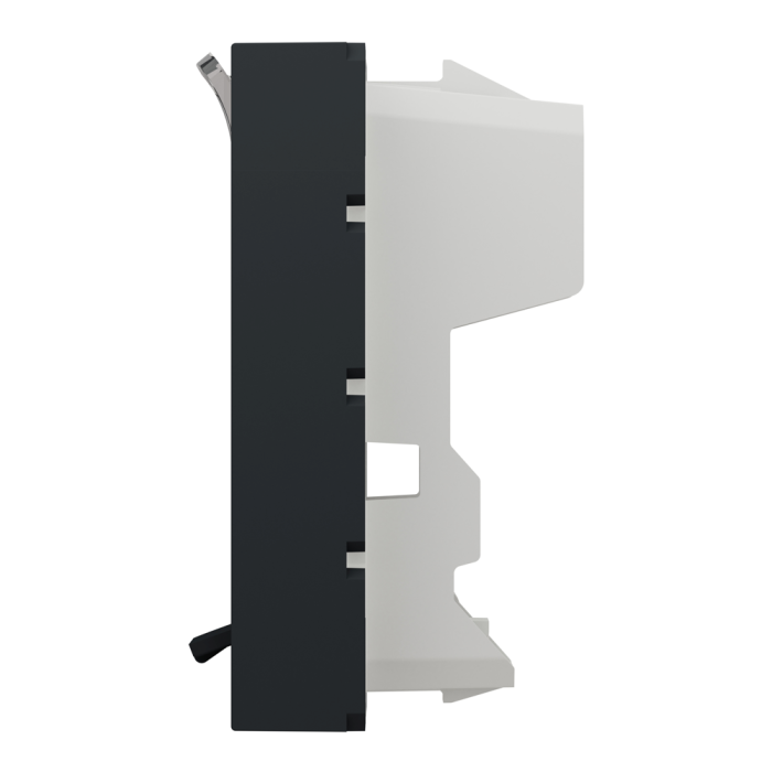 Лицьова накладка, 2 модулі, чорна, Unica New, Schneider Electric [NU946154]