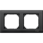 Рамка 2 постова, чорна, Merten - Schneider Electric [MTN486214]