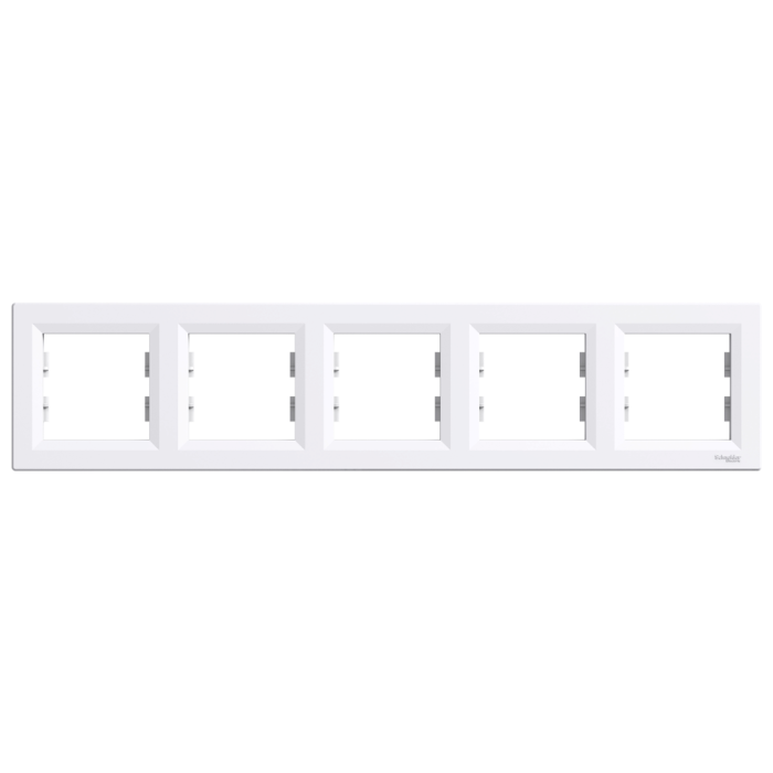 Рамка п'ятимісна горизонтальна, біла Asfora, Schneider Electric [EPH5800521]