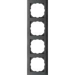 Рамка 4 постова, чорна, Merten - Schneider Electric [MTN4040-3614]
