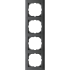 Рамка 4 постова, чорна, Merten - Schneider Electric [MTN4040-3614]