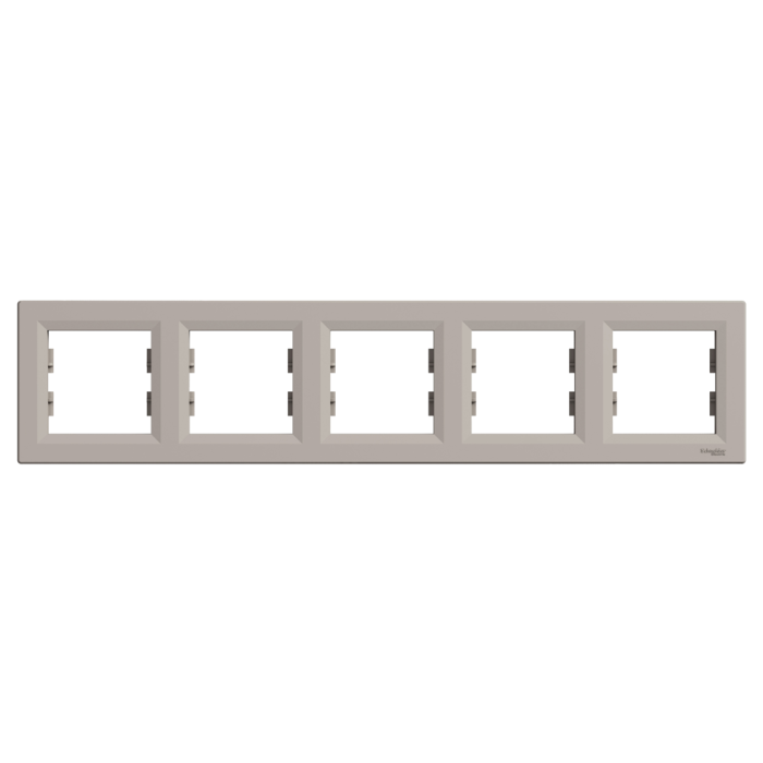 Рамка п'ятимісна горизонтальна, Asfora бронза, Schneider Electric [EPH5800569]