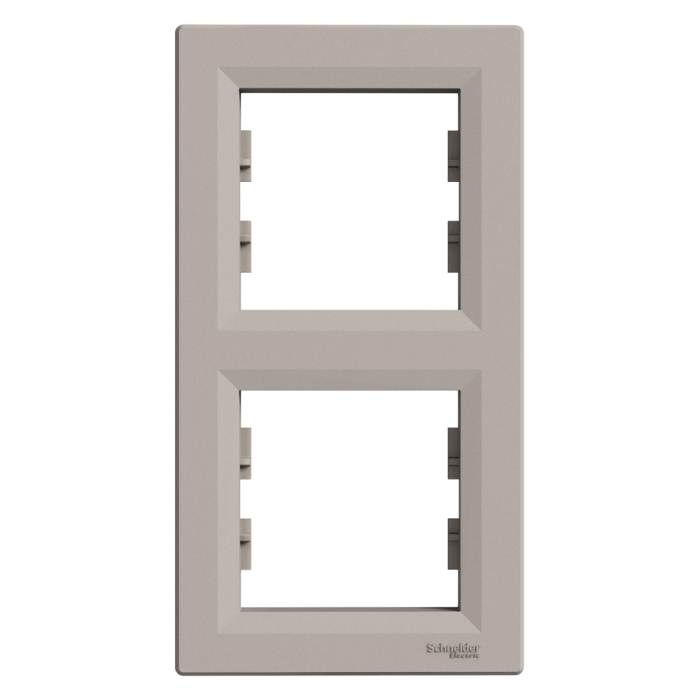 Рамка двомісна, вертикальна, Asfora бронза, Schneider Electric [EPH5810269]