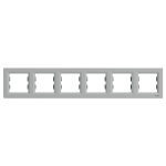 Рамка 6 постова, алюмінієва, Asfora - Schneider Electric [EPH5800661]