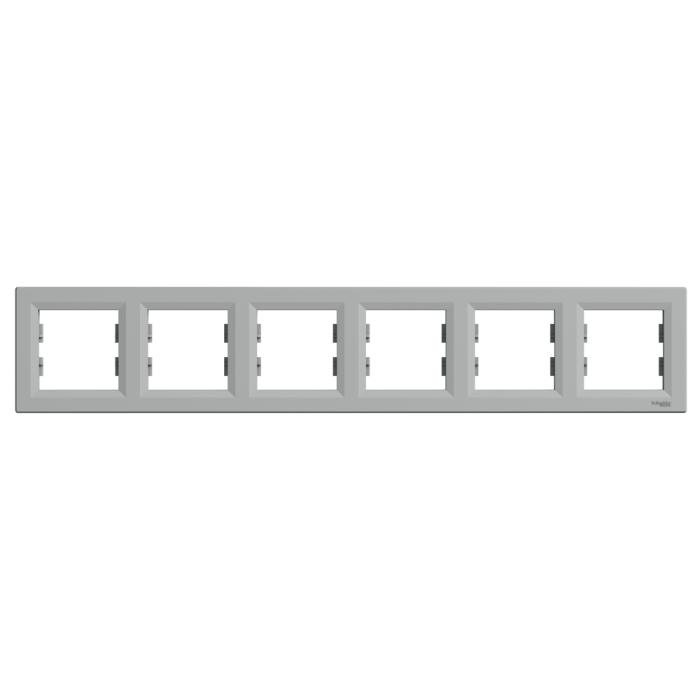 Рамка шестимісна горизонтальна, Asfora алюміній, Schneider Electric [EPH5800661]