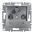 TV/SAT/R розетка, сталь, Asfora - Schneider Electric [EPH3500162]