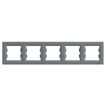 Рамка 5 постова, сталь, Asfora - Schneider Electric [EPH5800562]