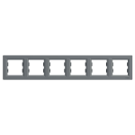 Рамка 6 постова, сталь, Asfora - Schneider Electric [EPH5800662]
