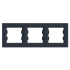 Рамка 3 постова, чорна, Asfora - Schneider Electric [EPH5800371]