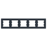 Рамка 5 постова, чорна, Asfora - Schneider Electric [EPH5800571]