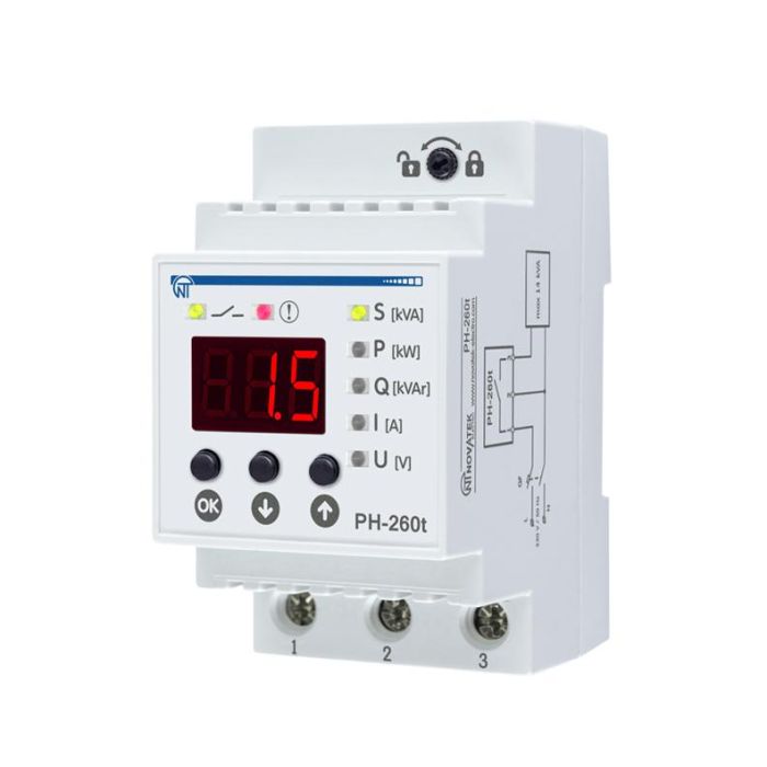 Реле напруги РН-260Т 63А, Новатек-Електро