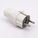 Вилка пряма з з/к FDW 16A, білий, TAKEL [RE16010]