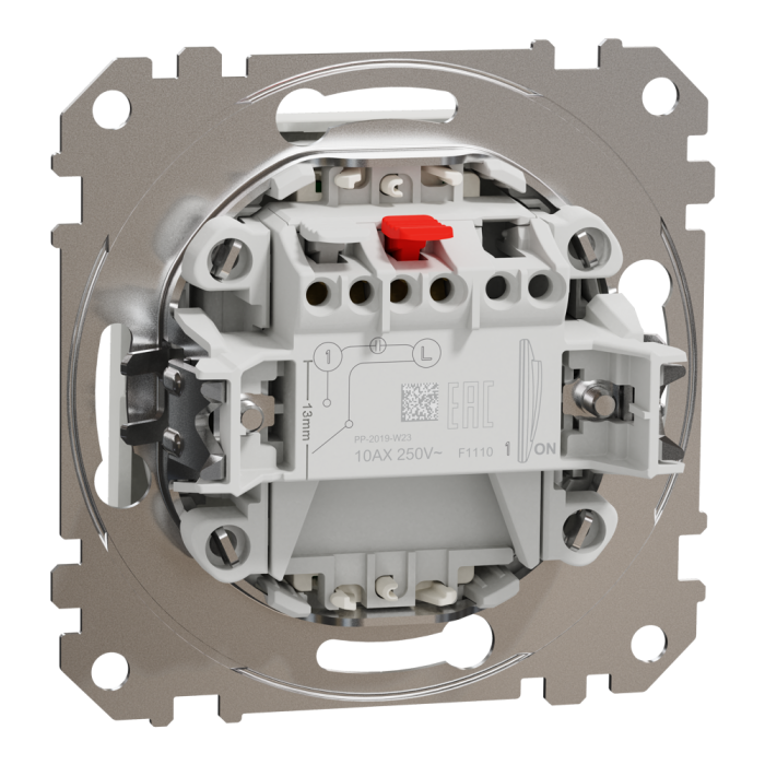 Вимикач, Sedna Design&Elements, Одноклавішний вимикач з підсвіткою Білий Sedna Design, білий (ral 9003), Schneider Electric, [SDD111101L]