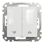 Вимикач, білий, 2-клавішний, 10 А, Sedna design&elements - Schneider Electric [SDD111104]