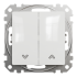 Вимикач, білий, 2-клавішний, 10 А, Sedna design&elements - Schneider Electric [SDD111104]