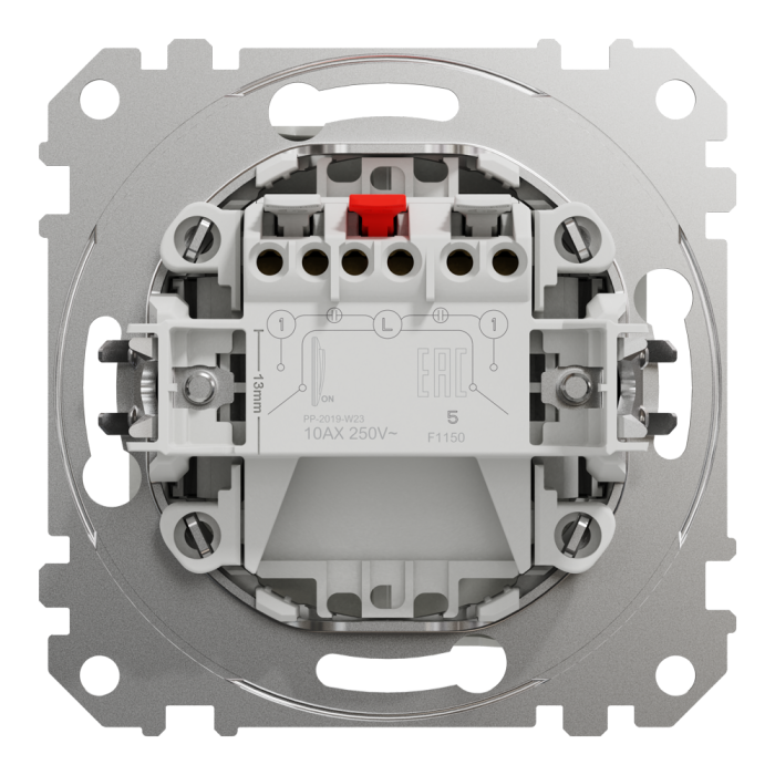 Вимикач, Sedna Design&Elements, Двоклавішний вимикач Білий Sedna Design, білий (ral 9003), Schneider Electric, [SDD111105]