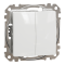 Вимикач, Sedna Design&Elements, Двоклавішний вимикач Білий Sedna Design, білий (ral 9003), Schneider Electric, [SDD111105]